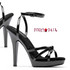 M-Gigi, 5 Inch High Heel with 1/2 Inch Platform Stiletto Heel Strappy Sandal Made by ELLIE Shoes