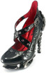 Chrome 5" Heel X-Strap Pump CROW by Hades Shoes Front side View