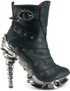 Hades | Raven Women's SteamPunk Spinal Heel Ankle Boots Side View