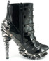 Machina, 5 Inch Spinal High Heel Ankle Boots Inner Side view by Hades Shoes