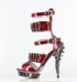 Razor Heel with Multi Bullet Straps | Hades Shoes burgundy side view