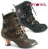 Hades | Women's SteamPunk Low Heel Victorian Ankle Boots  NEPHELE