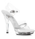 Ellie Shoes | M-Jewel 5" Heel Clear With Rhinestones