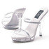 Ellie M-Loretta 5" Heel Dual Strap Clear Shoes