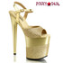 Flamingo-809-2G, 8 Inch Gold Glitter Ankle Strap Sandals