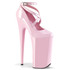 Pleaser | Beyond-087, 10" Baby Pink Criss Cross Ankle Strap Pump