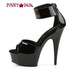 Pleaser Shoes | Delight-670-3, Wide Ankle Cuff Platform Sandal