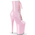 Infinity-1020, 9 Inch Exotic Dancer Baby Pink Platform Ankle Boots by Pleaser