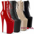 Pleaser Beyond-1020, 10 Inch Extreme Stiletto Heel Lace up Ankle Boots