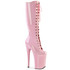 Baby Pink  Infinity-2020 Extreme High Heel Lace up Knee Boots