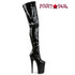 Pleaser Infinity-4000, Black 9 Inch Stretch Crotch Boot