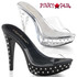 Fabulicious | Cocktail-501SDT, 5" Slide with Rhinestones on Platform