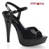 Fabulicious Shoes | Cocktail-509, 5" Clear Platform Sandal color black