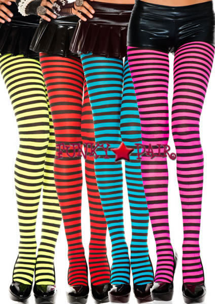 plus size striped tights