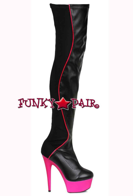609-Unique 6 Inch Stripper Thigh High Boots