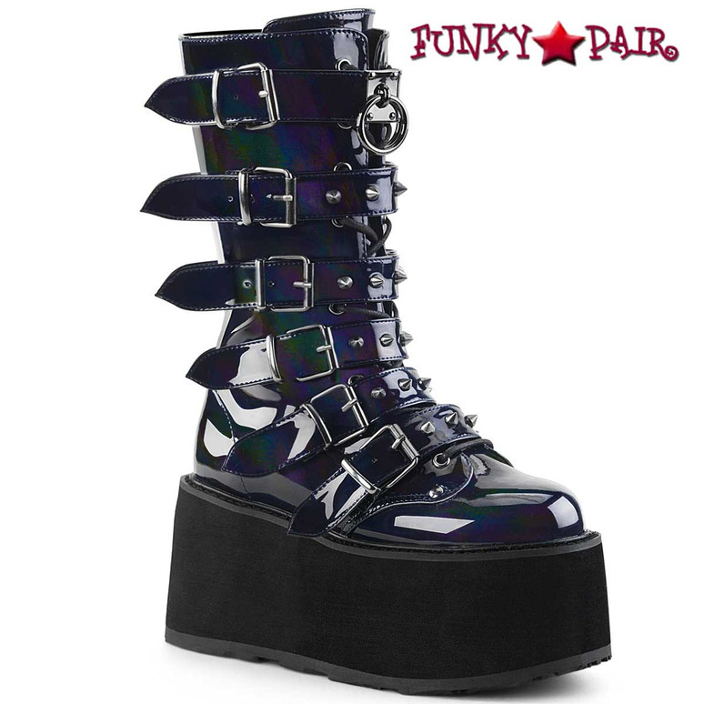 goth buckle boots