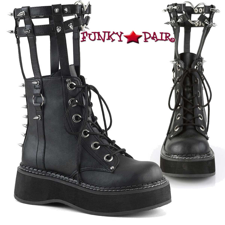 Demonia - EMILY-357 11 / Black Vegan Leather