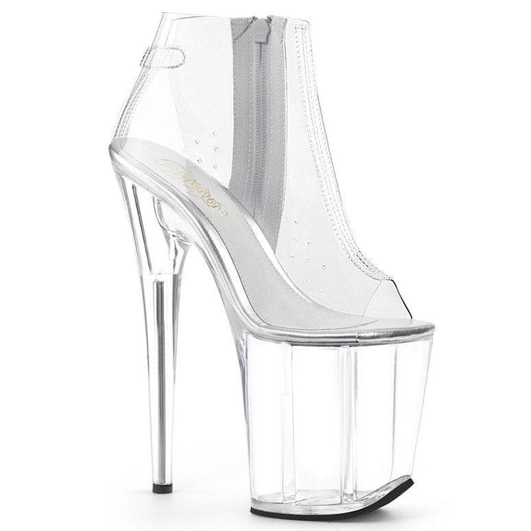 clear pleaser boots