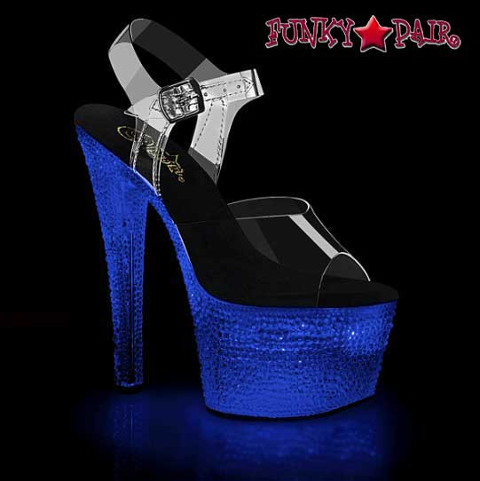 Light-Up Stripper Shoes w/Crystal 