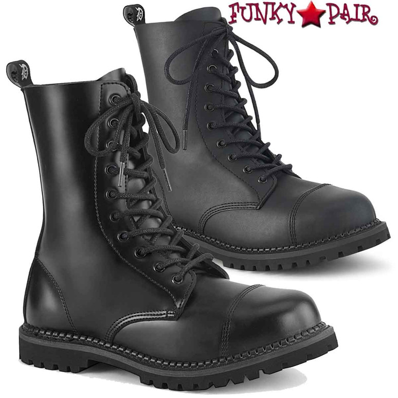 demonia steel toe boots