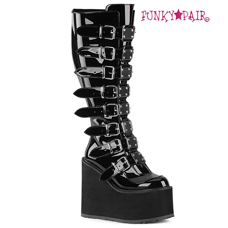 Demonia | SWING-815WC, Wide Calf Metal 