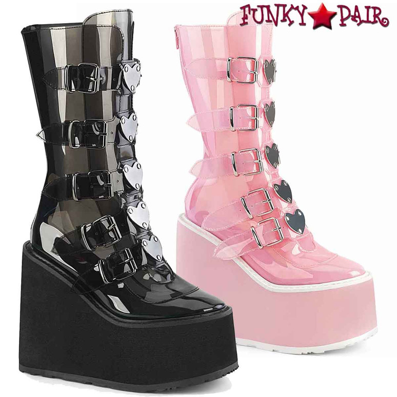 SWING-230C, Mid-Calf Boots with Heart 