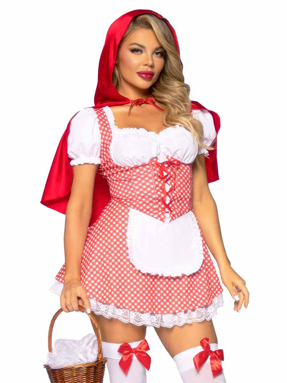 LA87119, Fairytale Miss Red Costume By Leg Avenue