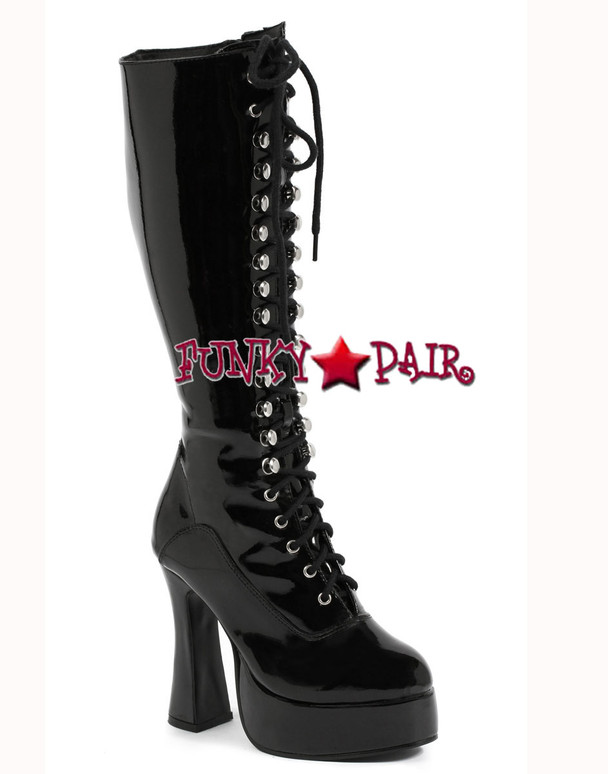 platform white gogo boots