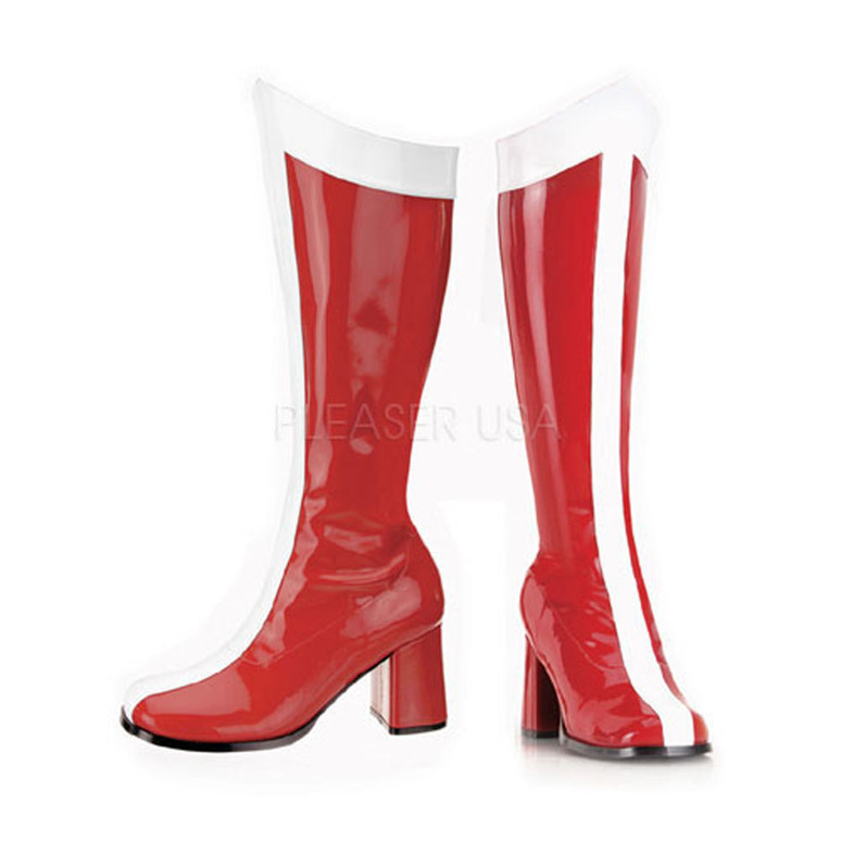 Funtasma GOGO-305 3 inch Block Heel Wonder Woman BT Side Zip Size 8
