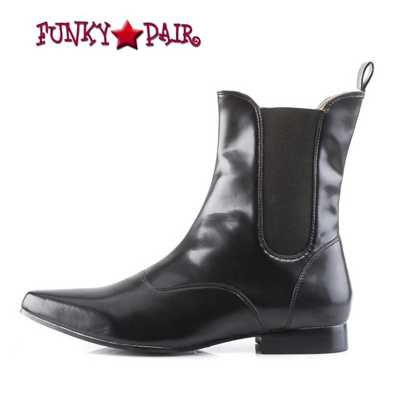 Goth Black Winklepicker Ankle Boot