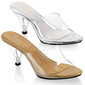 3" Clear Low Heel Slide By Fabulicious | Belle-301