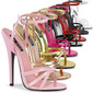 Domina-108, 6" Stiletto Heel Wrap Around Knotted Strap Sandal by Pleaser USA