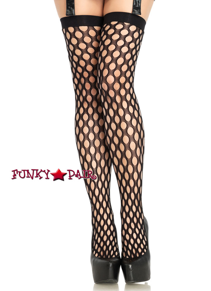 Plus Size Pothole Net Tights, Fishnet Tights