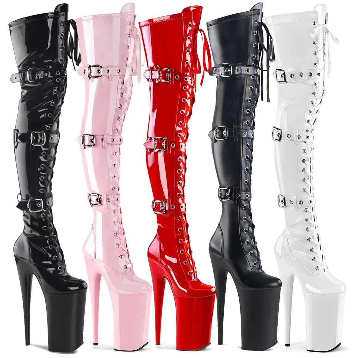 Beyond-3028, 10 Inch Thigh High Boots by Pleaser