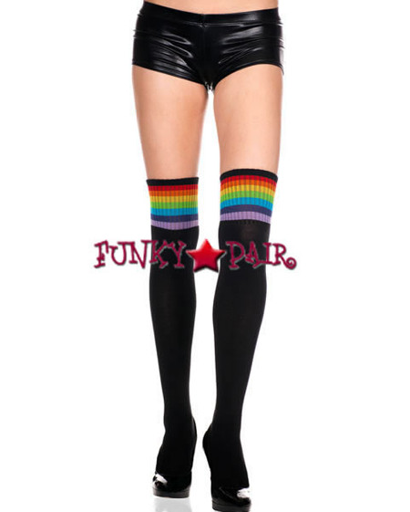 Rainbow Striped Stockings