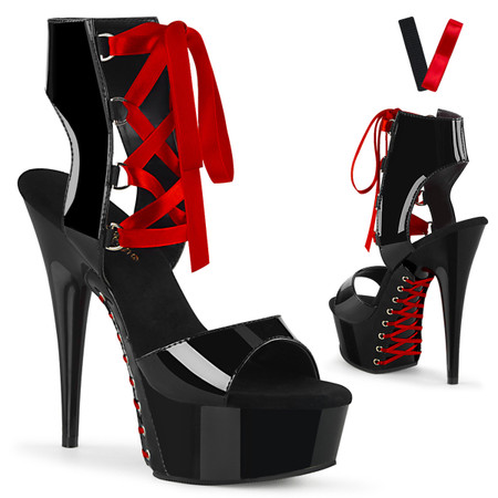 Pleaser Women's Delight-613 Sandal - 6 Inch Stiletto Heel, 1.75 Inch Platform, Ankle Strap - View #5