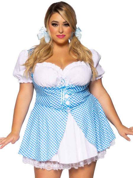 Leg Avenue Betty Corset 1X/2X Pink Burlesque Corset Plus Size 86335X