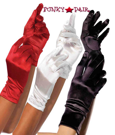 Leg Avenue | LA-2B, Satin Wrist Length Gloves