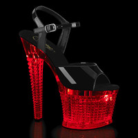 FLASHDANCE-709SPEC, Lite-up Textured Platform Sandal By Pleaser