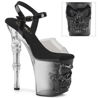 RAPTURE-808T-1, 8 Inch Finger Bone Heel with Ombre Platform By Pleaser USA
