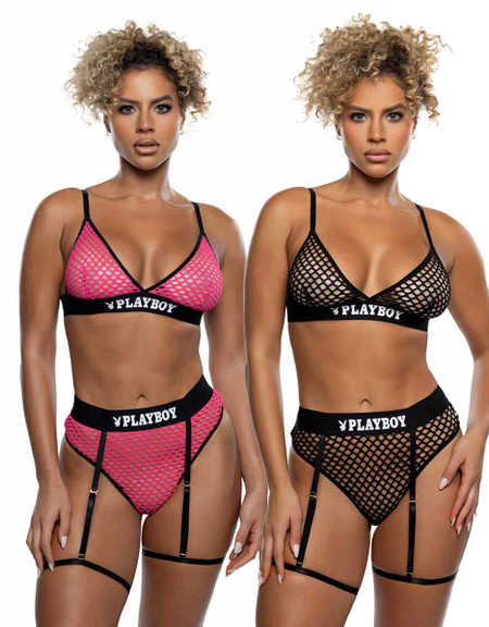 PBLI193, PlayBoy Fishnet Top and Bottoms