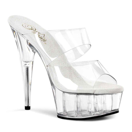 Pleaser | DELIGHT-602, 6 Inch Platform Two-Band Sandal