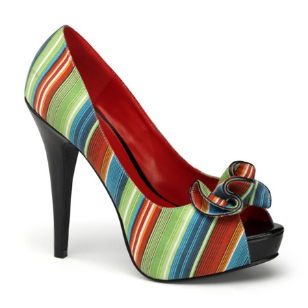 Lolita-12, Multi Color Peep Toe Pump