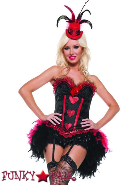 Women's Moulin Rouge / Burlesque Costume Size 0-2. Color is Black & Hot  Pink!