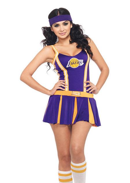 Juniors NBA Los Angeles Girls Cheerleader Costume Tank Dress Fancy