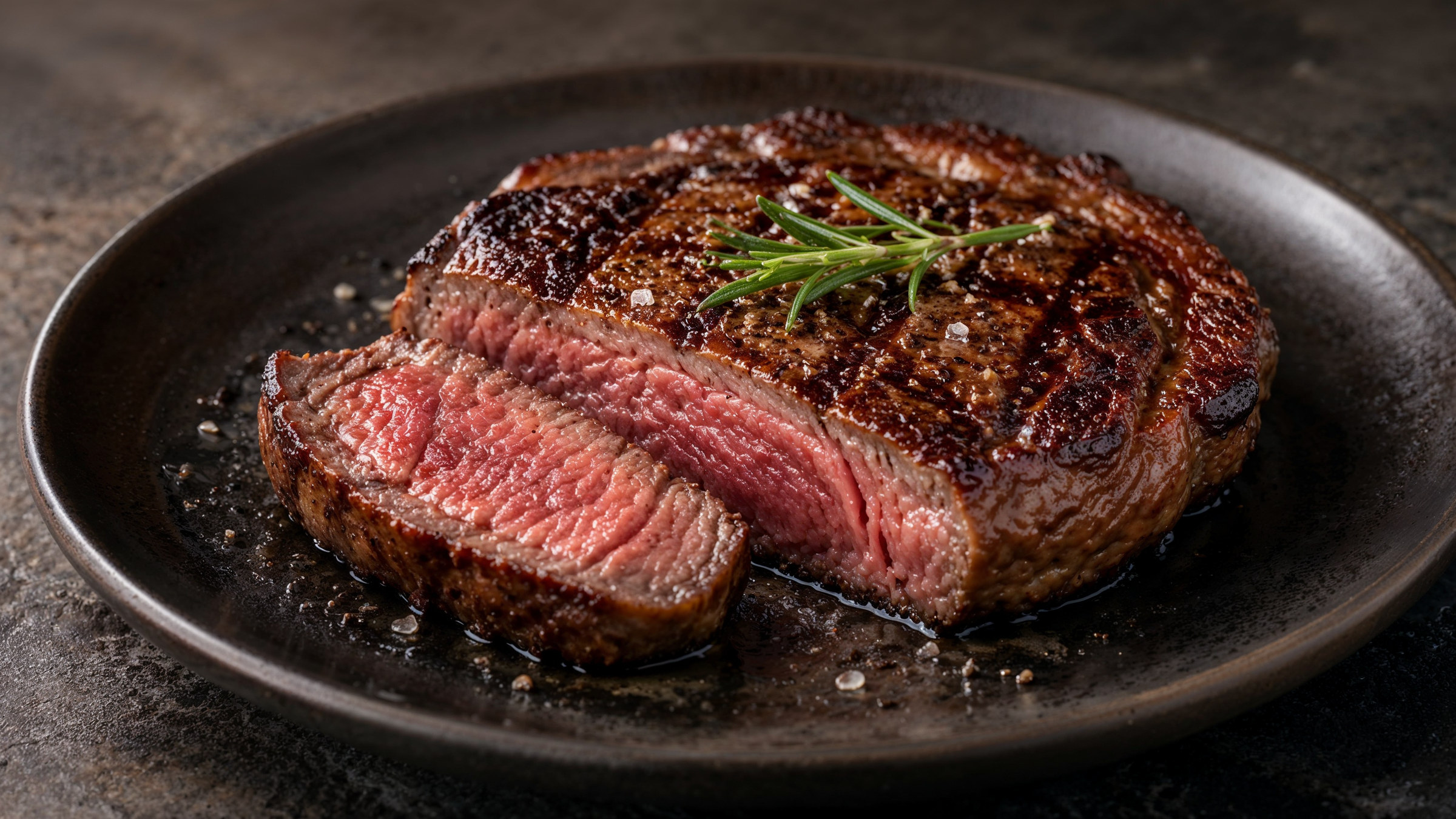 Grilled rib-eye, pairing illustration