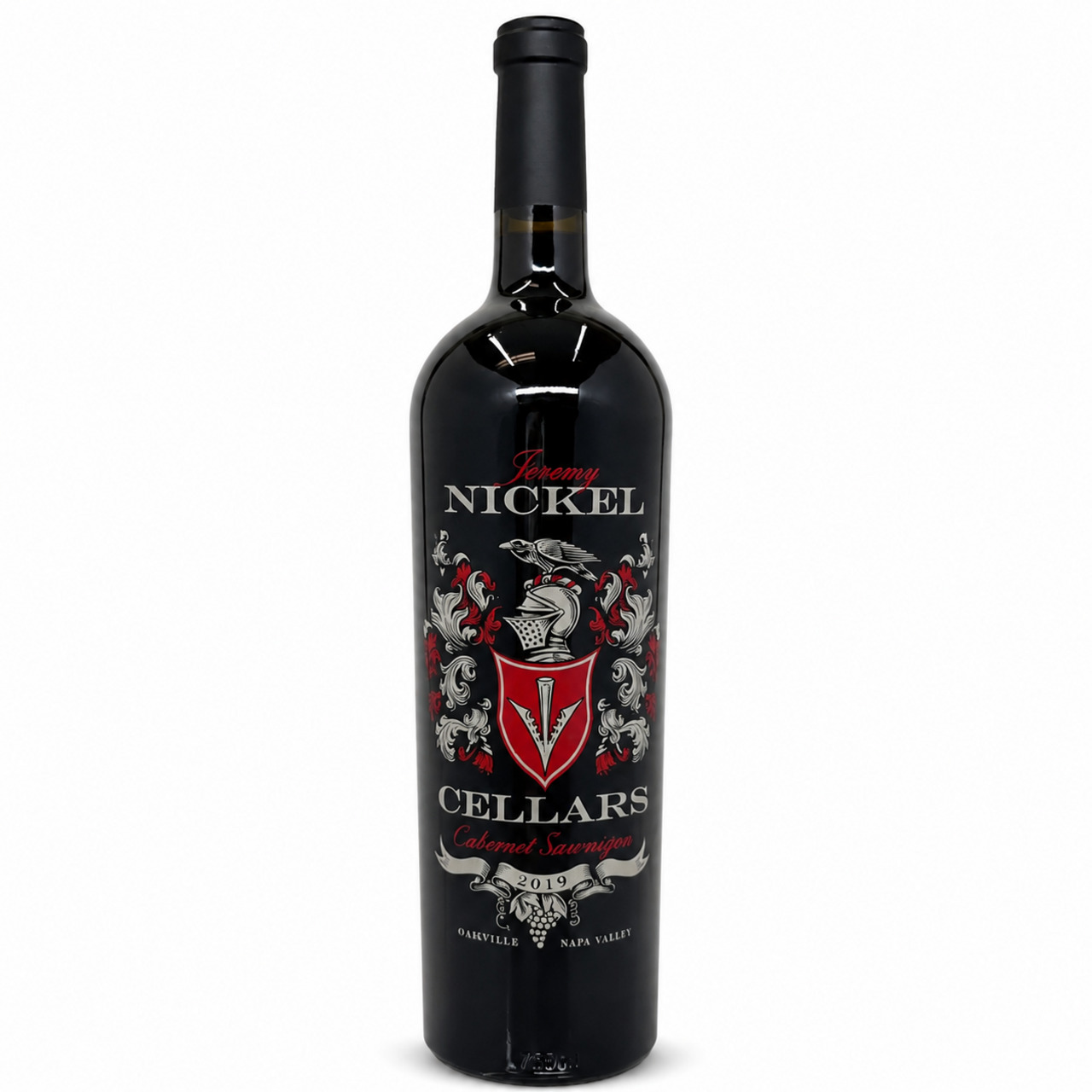 Complete bottle of 2019 Jeremy Nickel Cellars Oakville Cabernet Sauvignon, Napa Valley