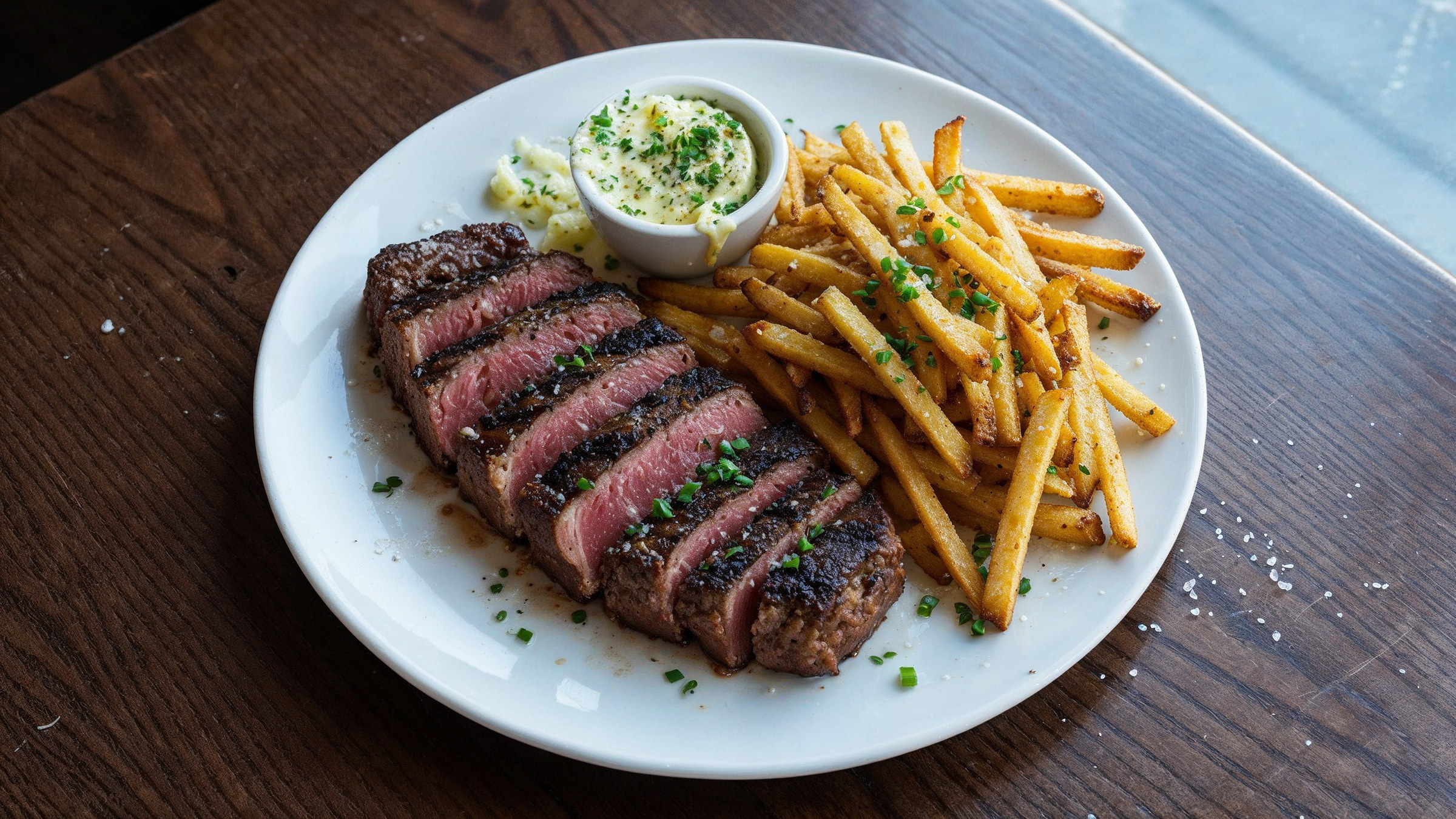 Steak frites, pairing illustration