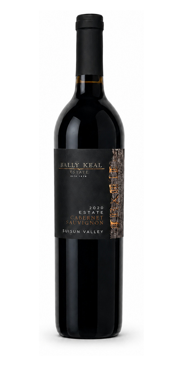Complete bottle of 2020 Bally Keal Estate B&C Block Clone 337 Cabernet Sauvignon, Suisun Valley, California