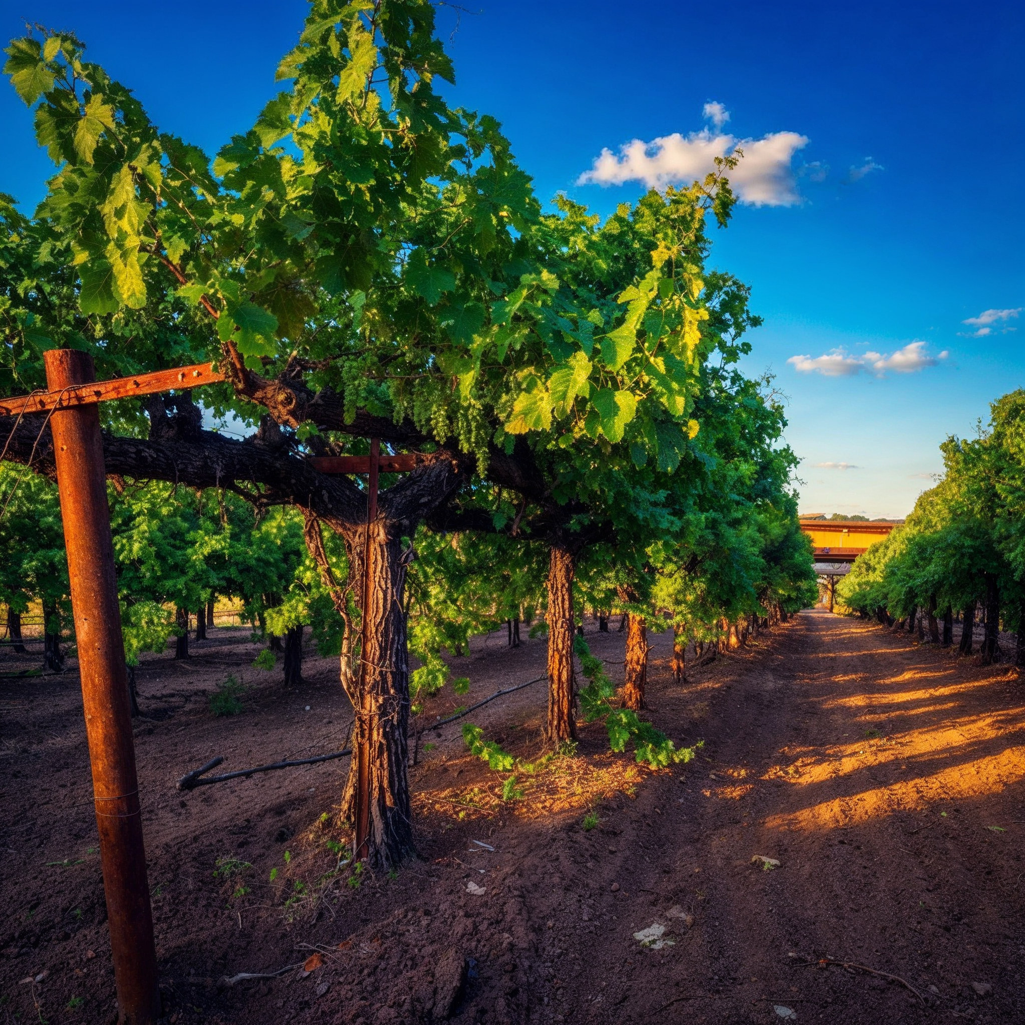 Estate Cabernet Sauvignon vines at Bally Keal in Suisun Valley